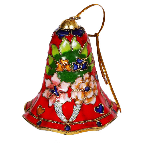 Glocke Weihnachtsglocken Weihnachtsdeko Deko Cloisonne Emaille 5483 - zum Schließen ins Bild klicken